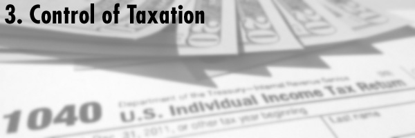 3. Control of Taxation